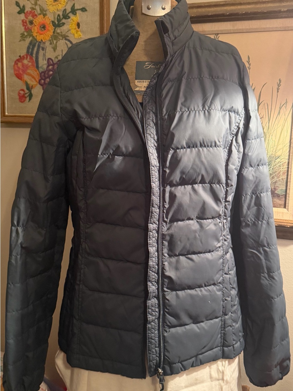 Women's Quilted Puffer Jacket - Black